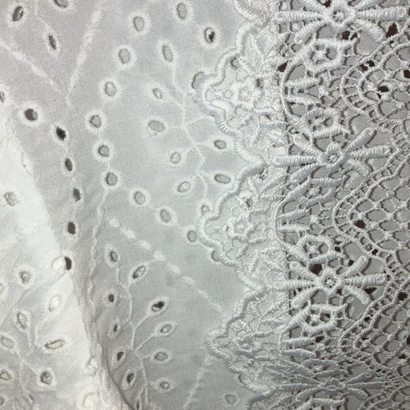 White Eyelet Puff Sleeve Top - Picture 12 of 16